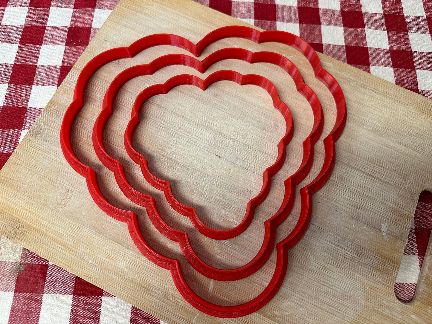 NEW Loose Scallop Edge Heart Clay Cutter, made to match OG and Wallie heart GR Pottery form - pottery tool, multiple sizes