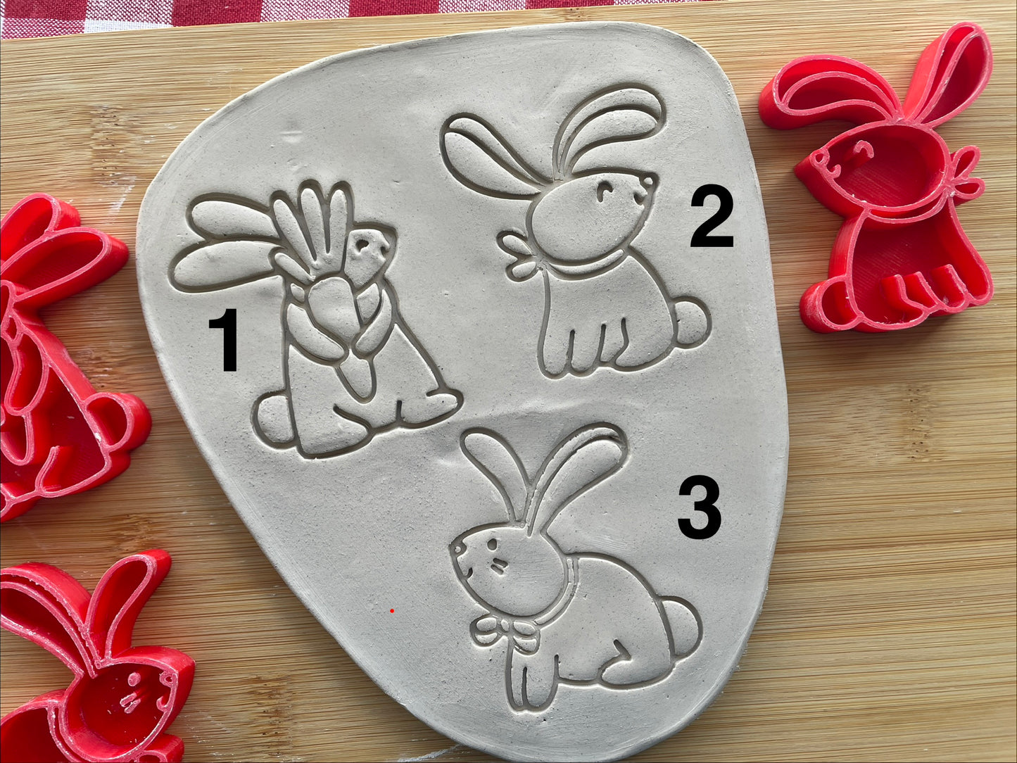 Bunny pottery stamps - February 2026 Easter Themed Mystery Box, sold individually or as set