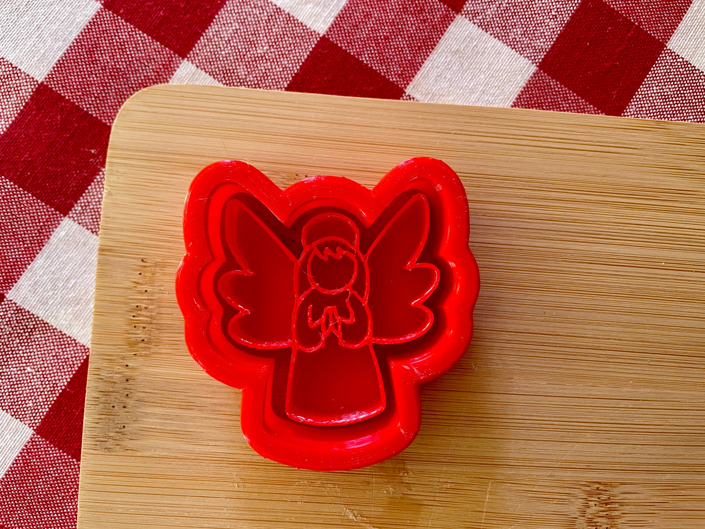 Angel - Stamp with Optional Cookie Cutter - July 2025 - Christmas in July Themed Mystery Box, multiple sizes available