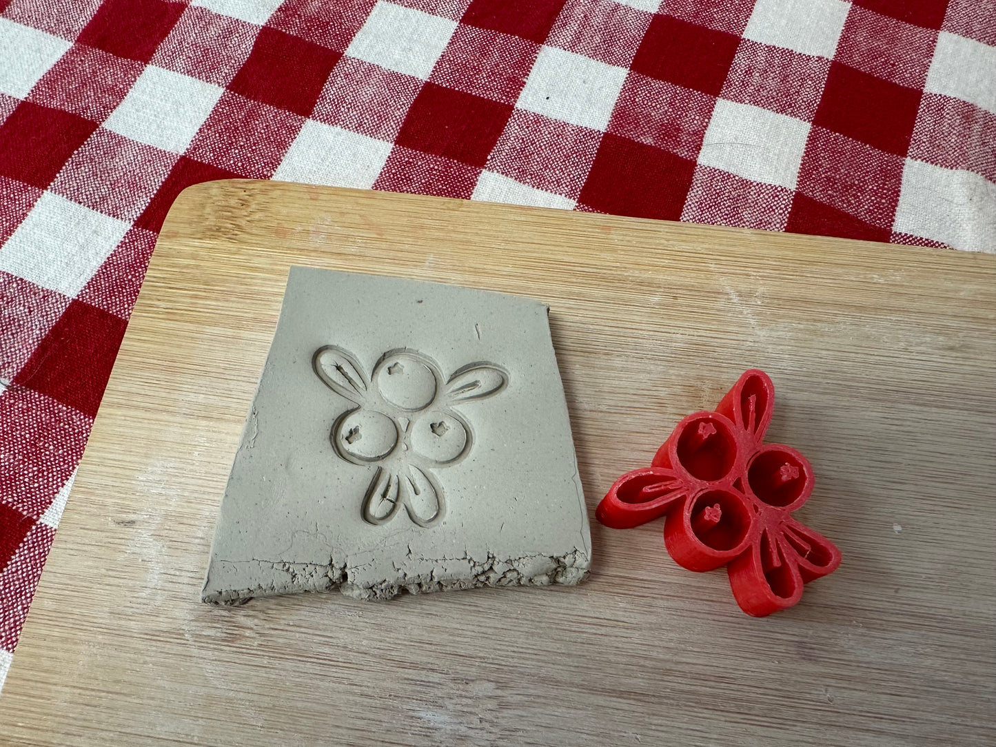 Thanksgiving Stamp Series - Berries stamp, plastic 3D printed, multiple sizes