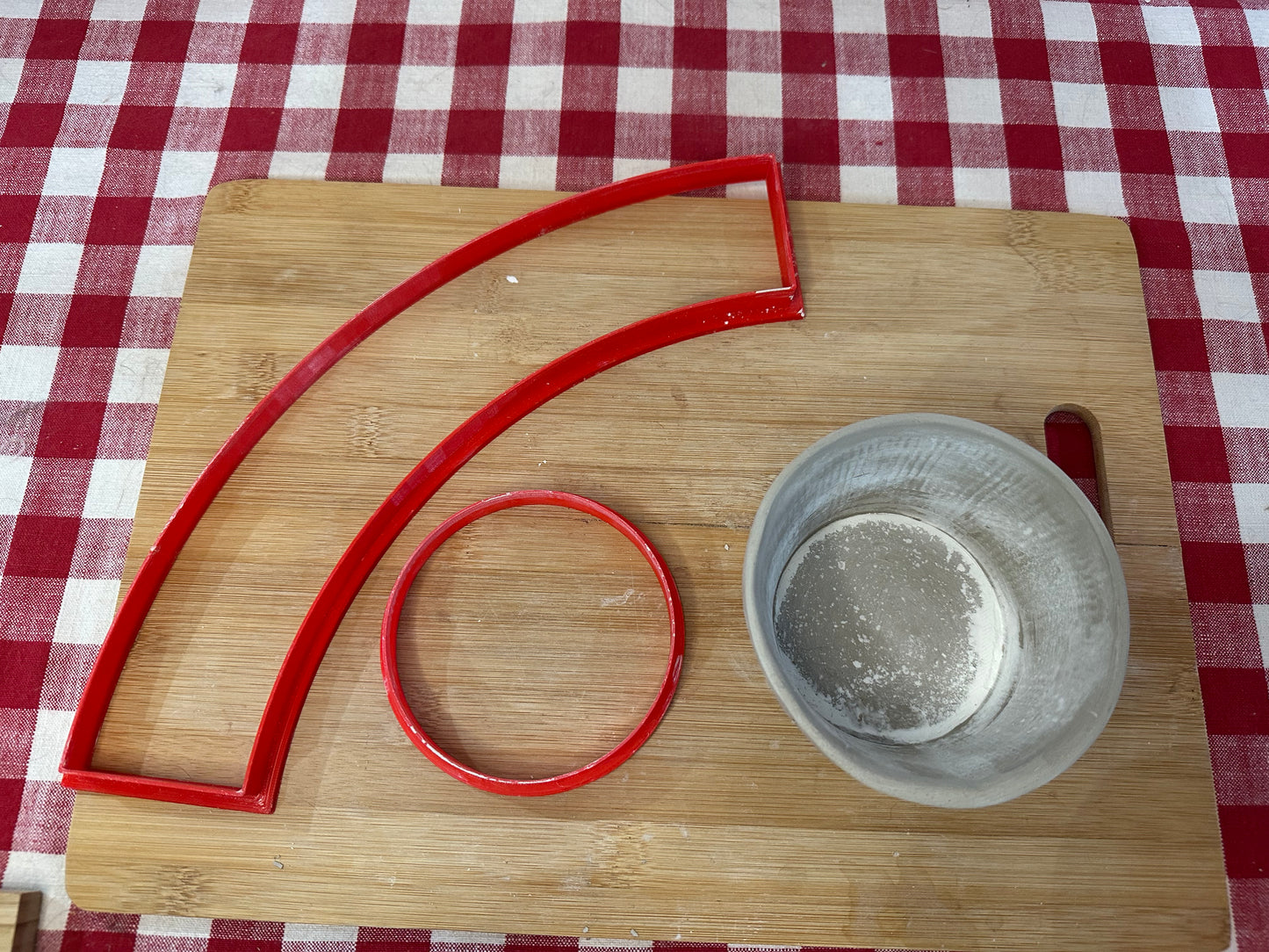 Ramekin Template Clay Cutter - Small Bowl 3.5" Base x 2.25" Tall x 4.5" Top, plastic 3D printed, Soufflé bowl