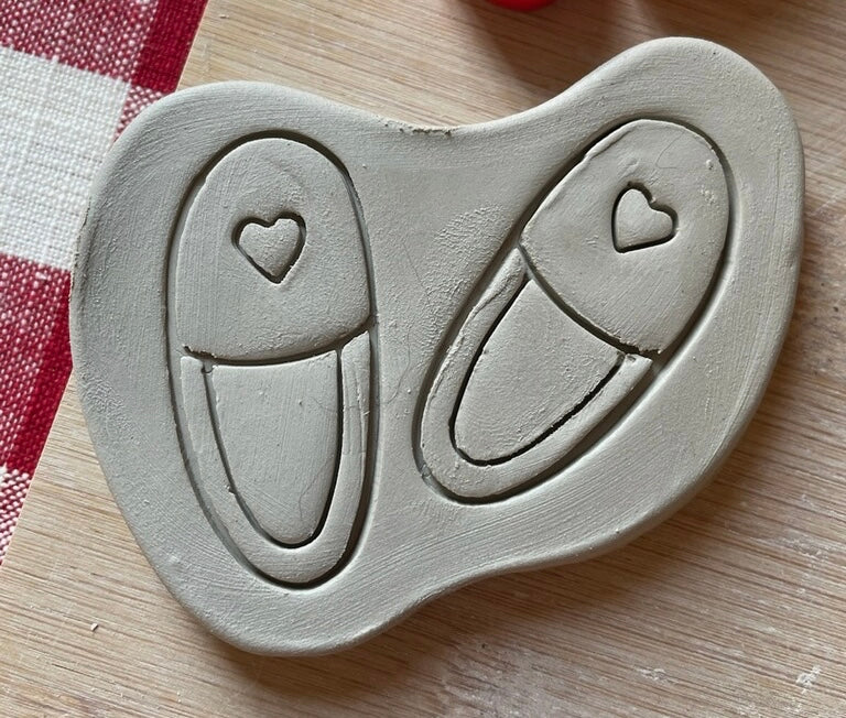 Pottery Stamp, Slippers - August 2023 mystery box, multiple sizes available