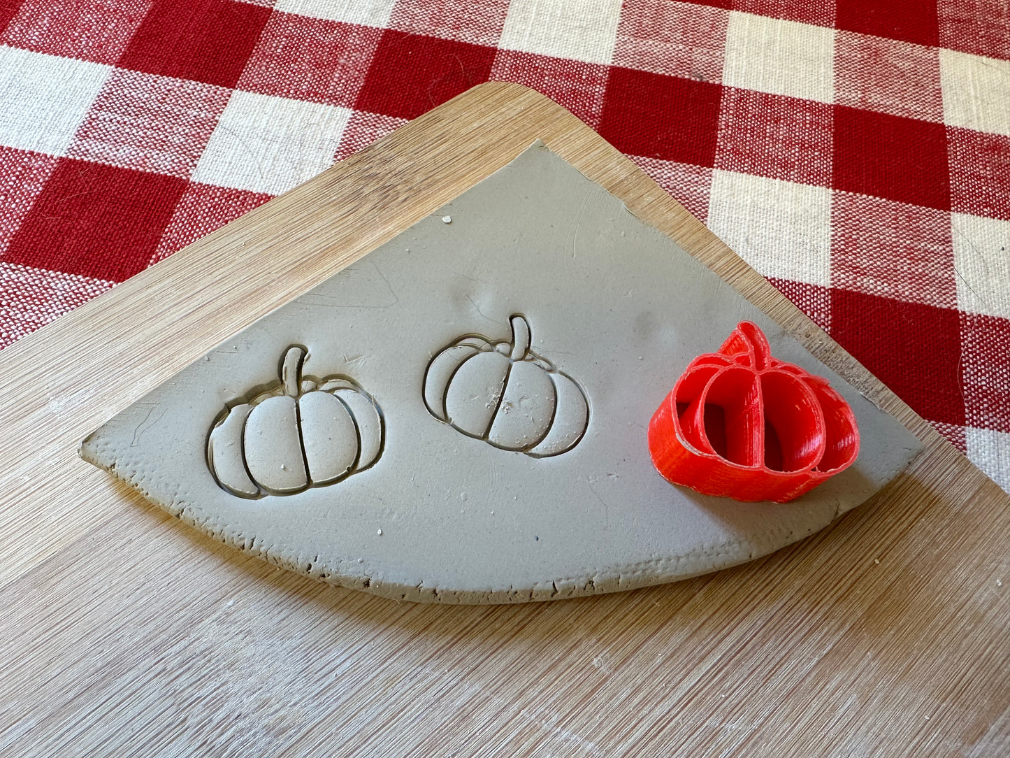 Pumpkin Mini Pottery Stamp - September 2023 stamp of the month, multiple sizes