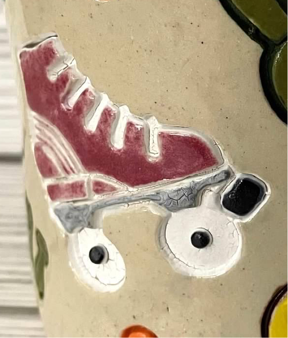 Pottery Stamp, Skate design, from the May 2023 mystery box, multiple sizes available