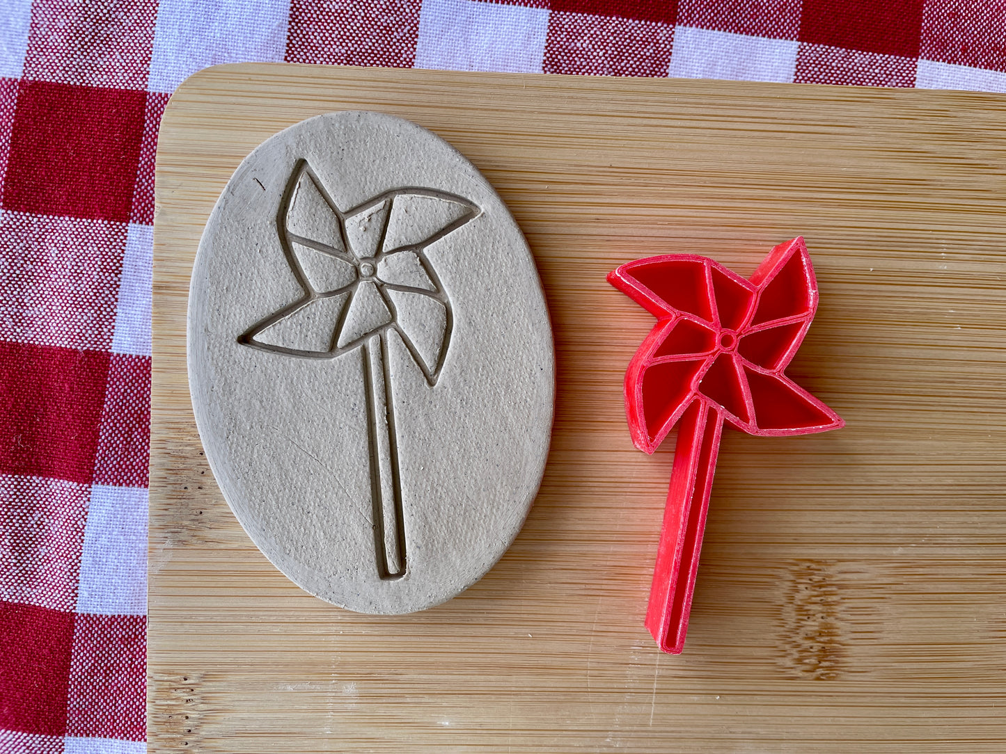 Pinwheel Pottery Stamp - April 2026 - Beach Themed Mystery Box, multiple sizes available