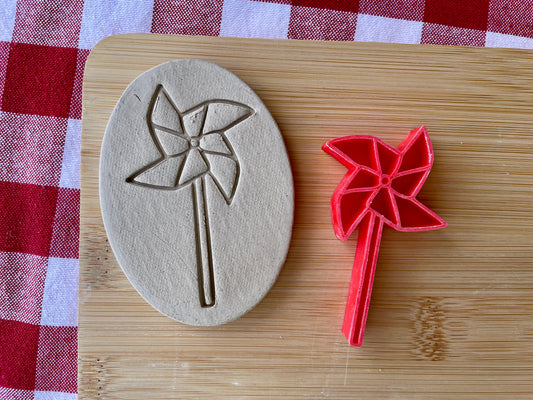 Pinwheel Pottery Stamp - April 2026 - Beach Themed Mystery Box, multiple sizes available