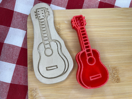 Guitar Pottery Stamp - Fiesta Party themed April 2025 Mystery Box, multiple sizes available