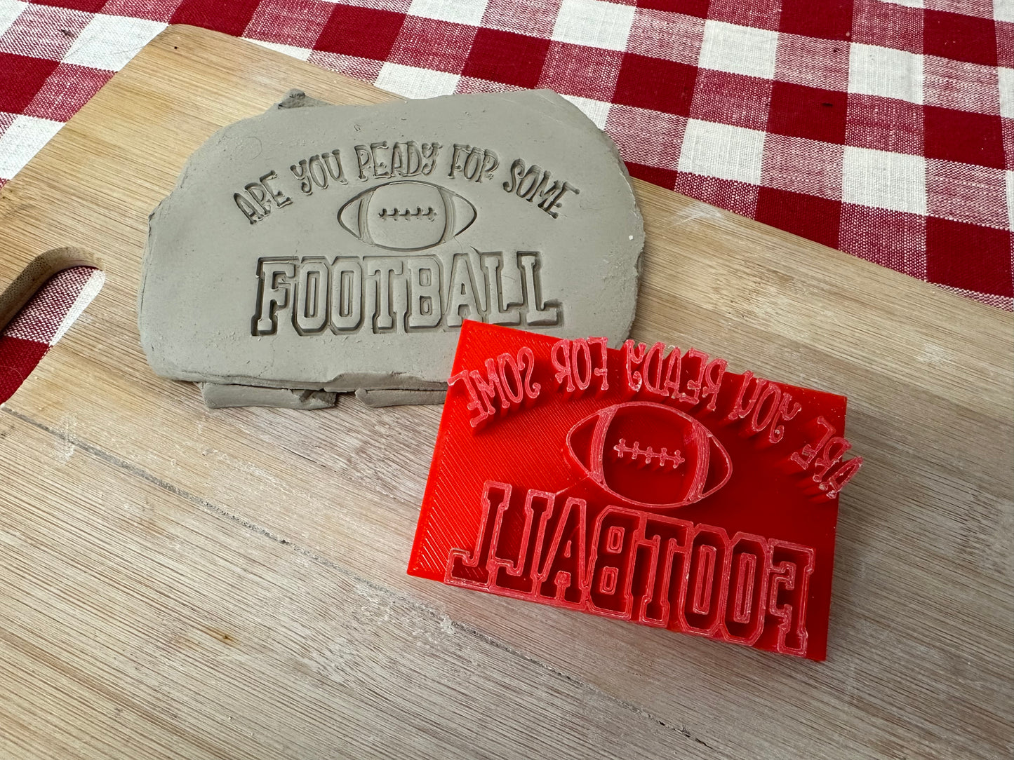 "Are You Ready for Some Football" word stamp - plastic 3D printed, multiple sizes