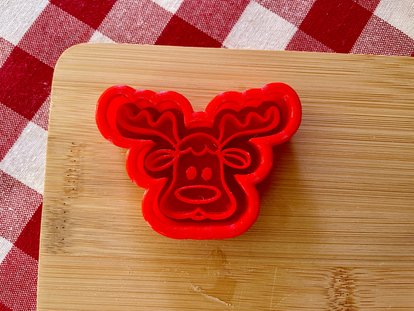 Moose - Stamp with Optional Cookie Cutter - July 2025 - Christmas in July Themed Mystery Box, multiple sizes available