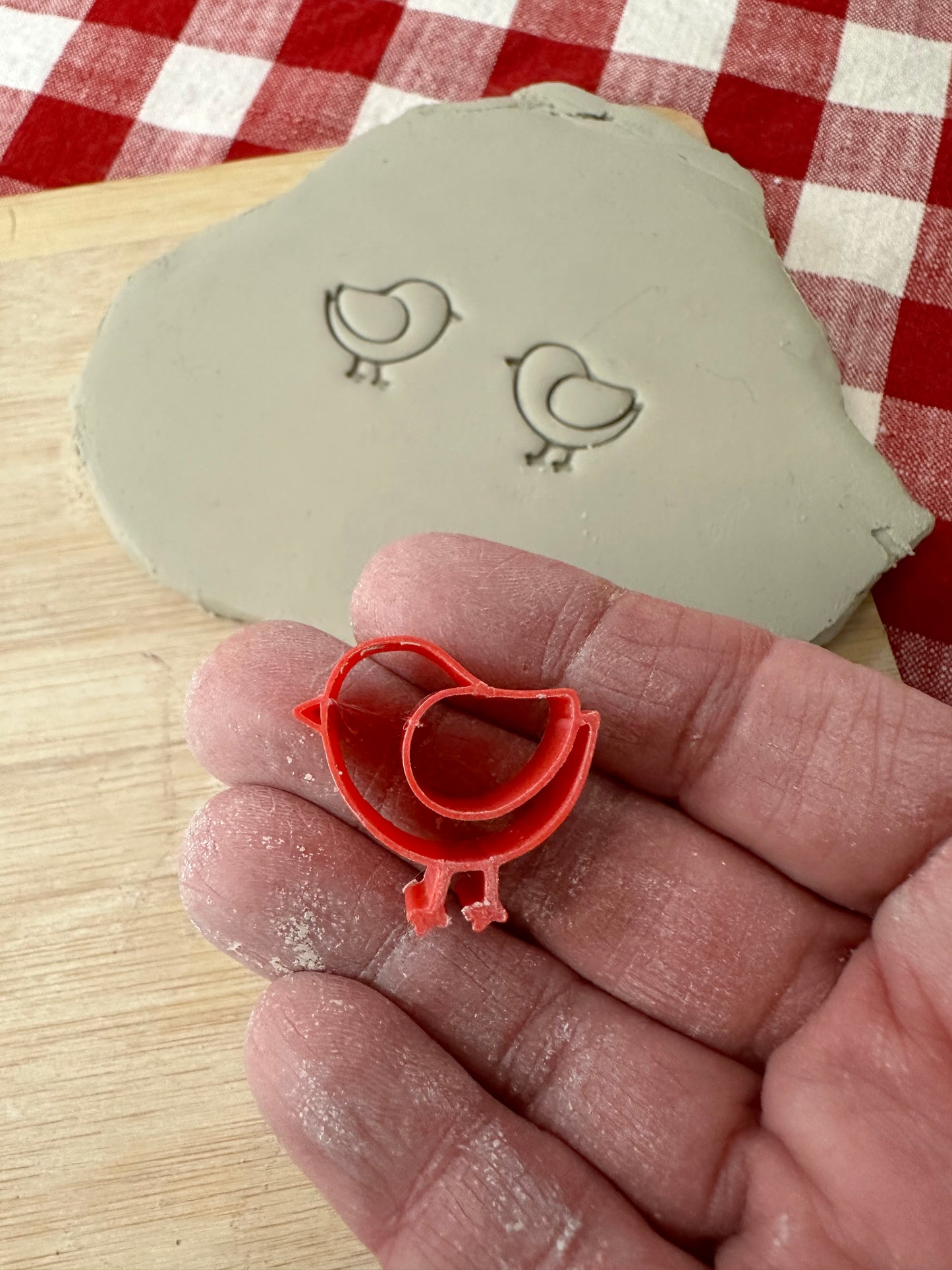 Baby Chick Mini Pottery Stamp - January 2024 Stamp of the Month, plastic 3D printed, multiple sizes