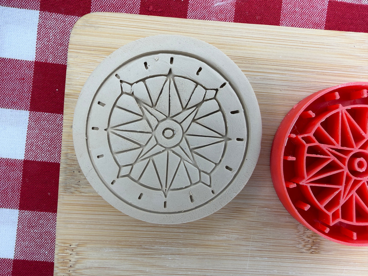 Compass Pottery Stamp - August 2026 - Pirate Themed Mystery Box, multiple sizes available