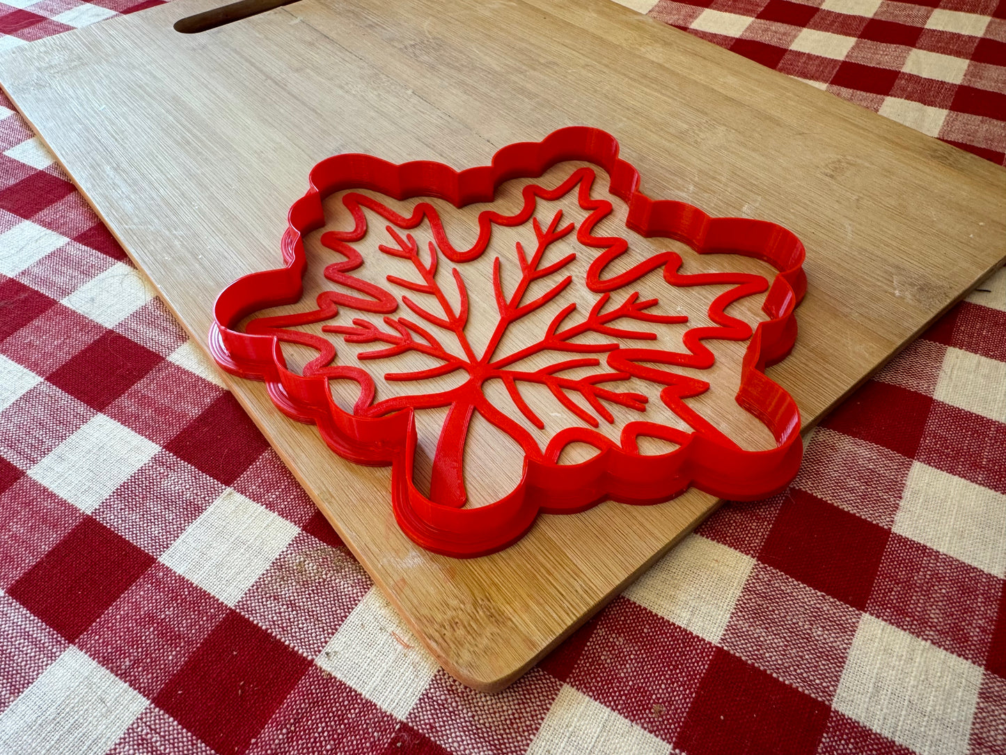 Fall Leaf Design, Pottery Stamp or Stencil w/ optional Cutter, plastic 3d printed, multiple sizes available