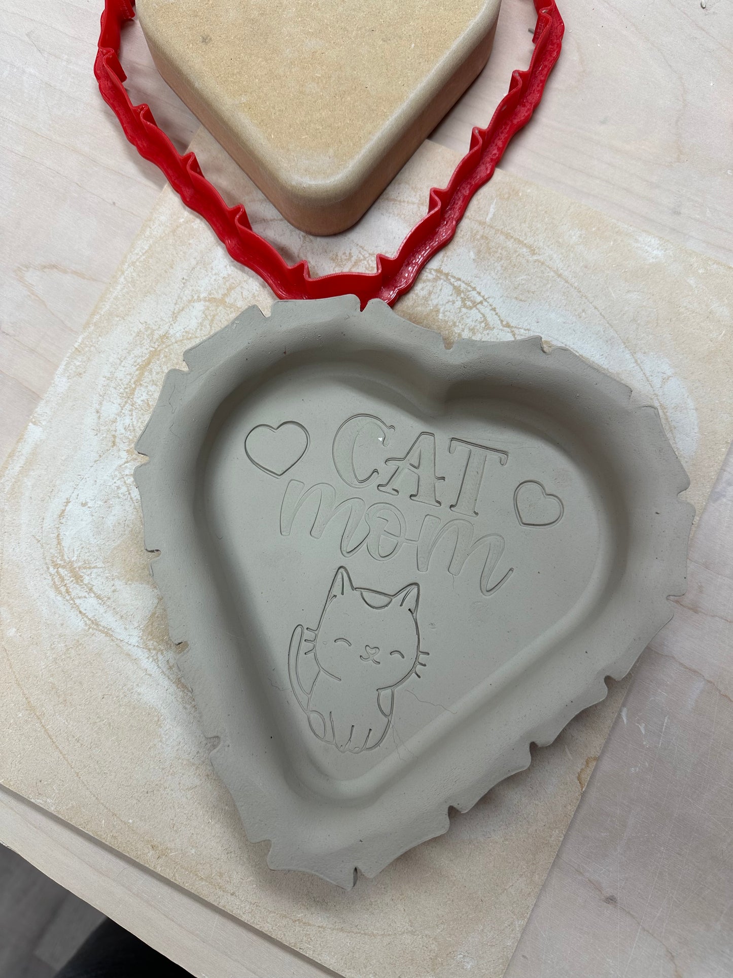 NEW Ruffle Edge Heart Clay Cutter, made to match OG and Wallie heart GR Pottery form - pottery tool, multiple sizes