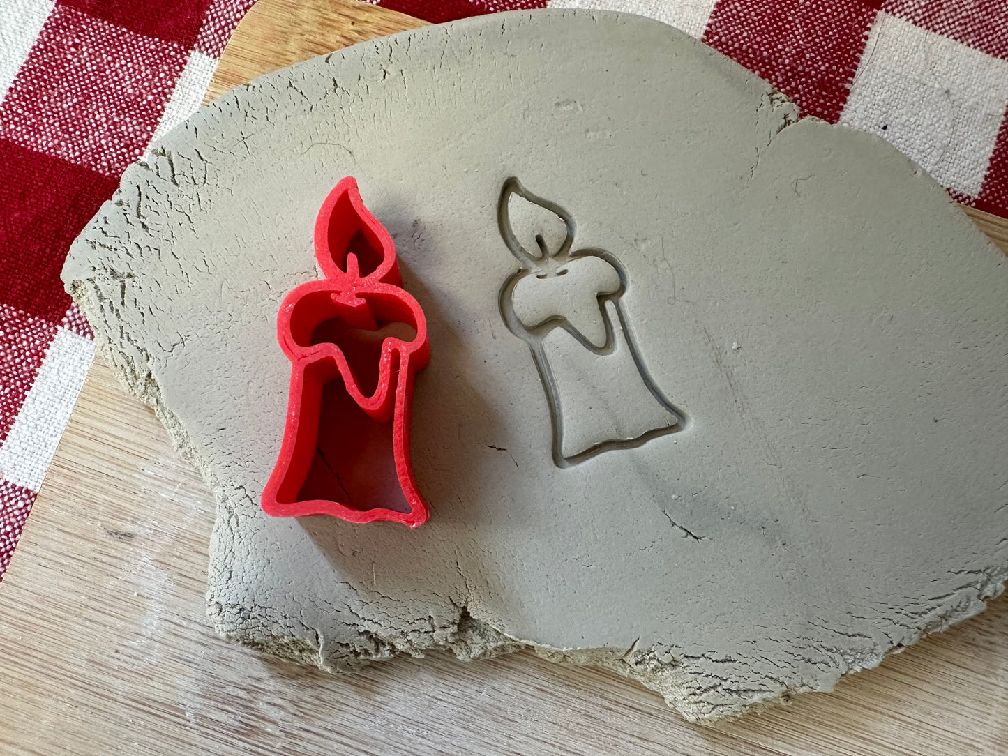 Mini Decorative Spooky Melty Candle Pottery Stamp - August 2024 stamp of the month, plastic 3D printed, multiple sizes