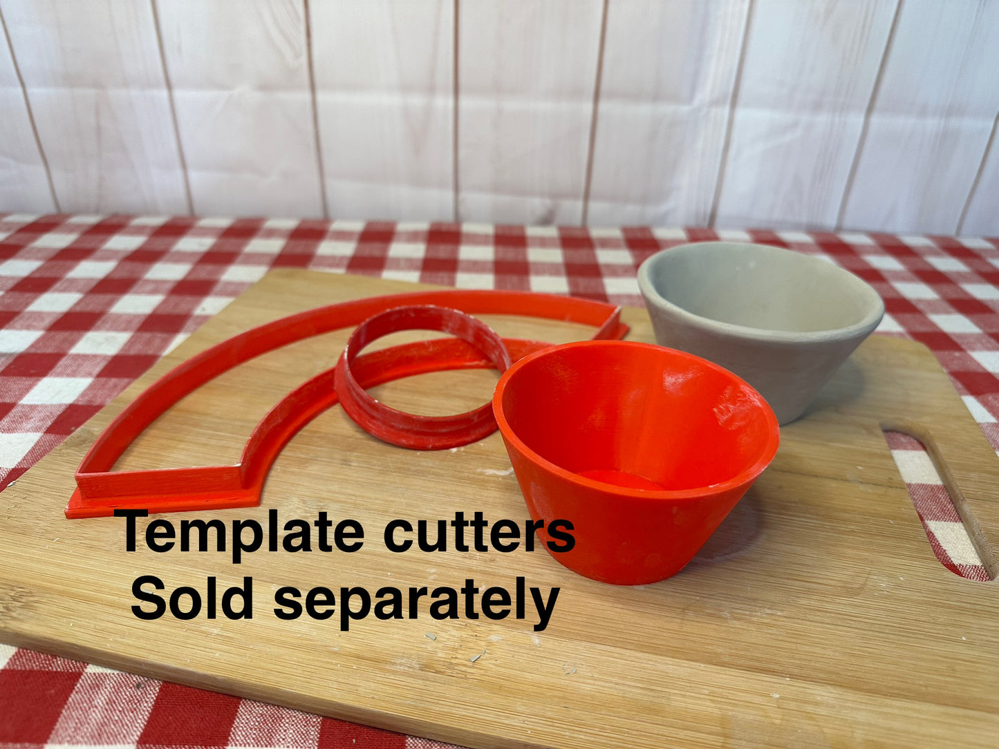 Sauce/Dip Bowl Form for New Sauce/Dip Bowl Pottery Template - Form Only - Straight side, 2.5" Base x 2" Tall x 4" top Finished bowl size (Copy)