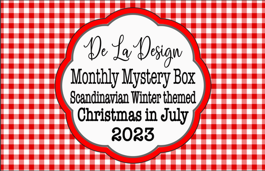 Monthly Mystery Box - Christmas in July 2023 - Scandinavian Winter themed, HUGE box with Huge savings, great for ornaments