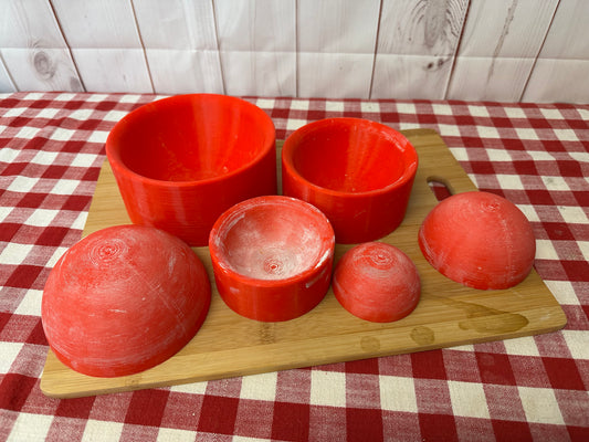 Dome Push form and Dome Slump mold - half sphere, bowl, Pottery tool, multiple sizes, each or set