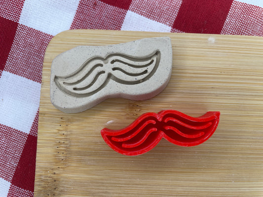 Mustache Pottery Stamp - Fiesta Party themed April 2025 Mystery Box, multiple sizes available