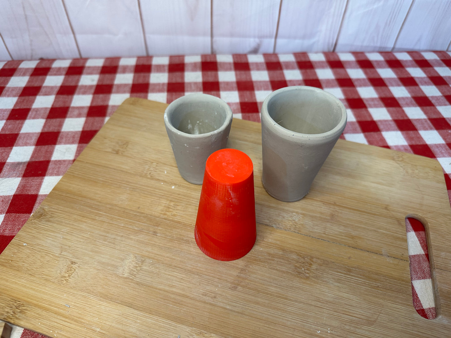 Shot Glass Form for Mug Pottery Template - Form Only - Straight side, 1.75" Base x 3.5" Tall Finished size