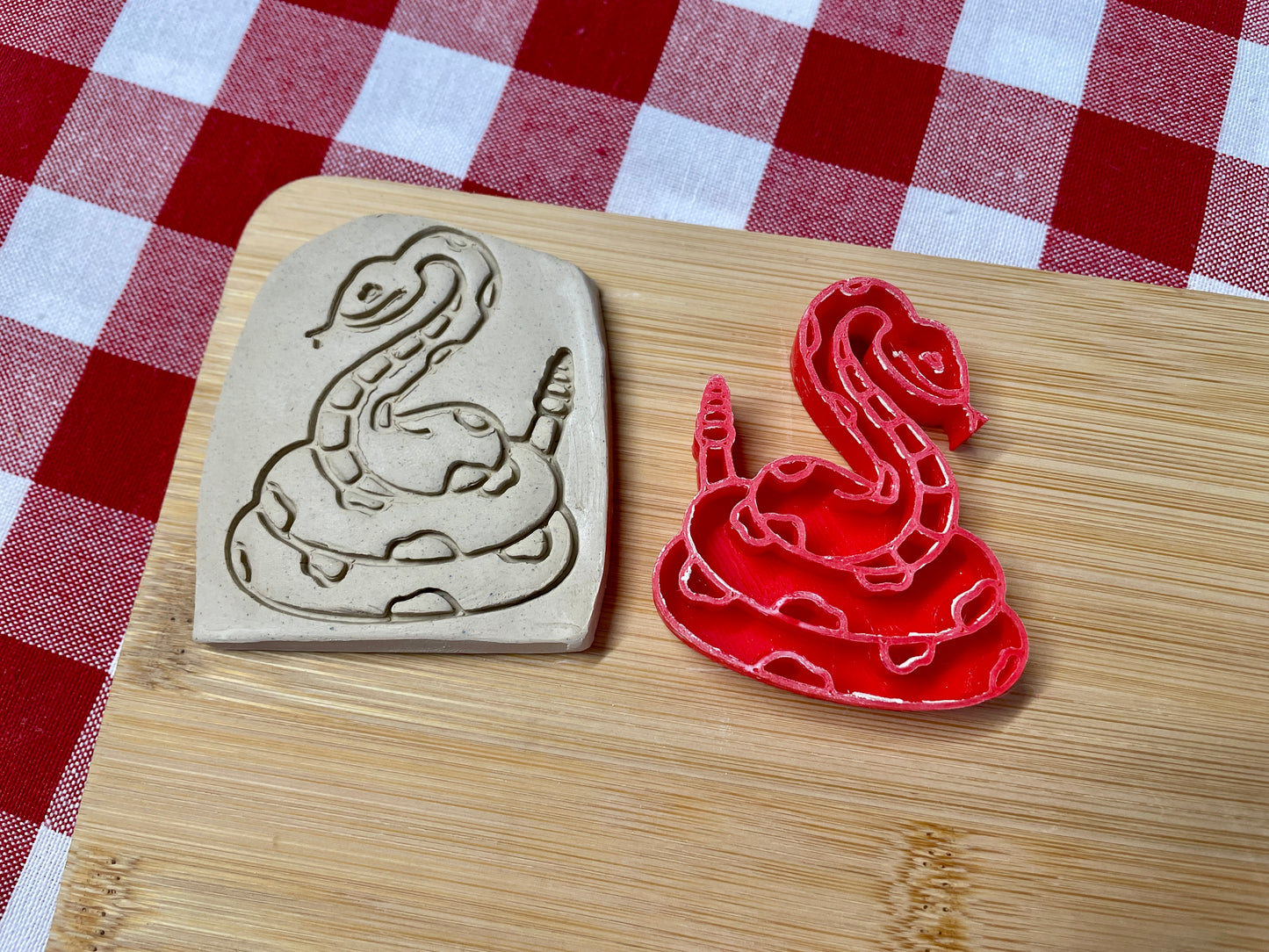 Rattlesnake Pottery Stamp - September 2025 - Country Western Themed Mystery Box, multiple sizes available