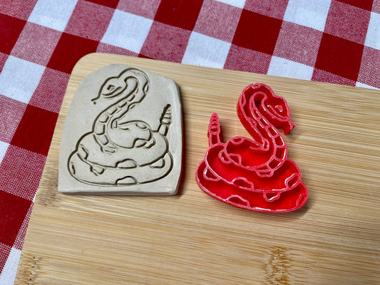 Rattlesnake Pottery Stamp - September 2025 - Country Western Themed Mystery Box, multiple sizes available