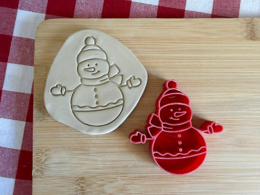 Snowman Pottery Stamp - July 2026 - Vintage Christmas Themed Mystery Box, multiple sizes available