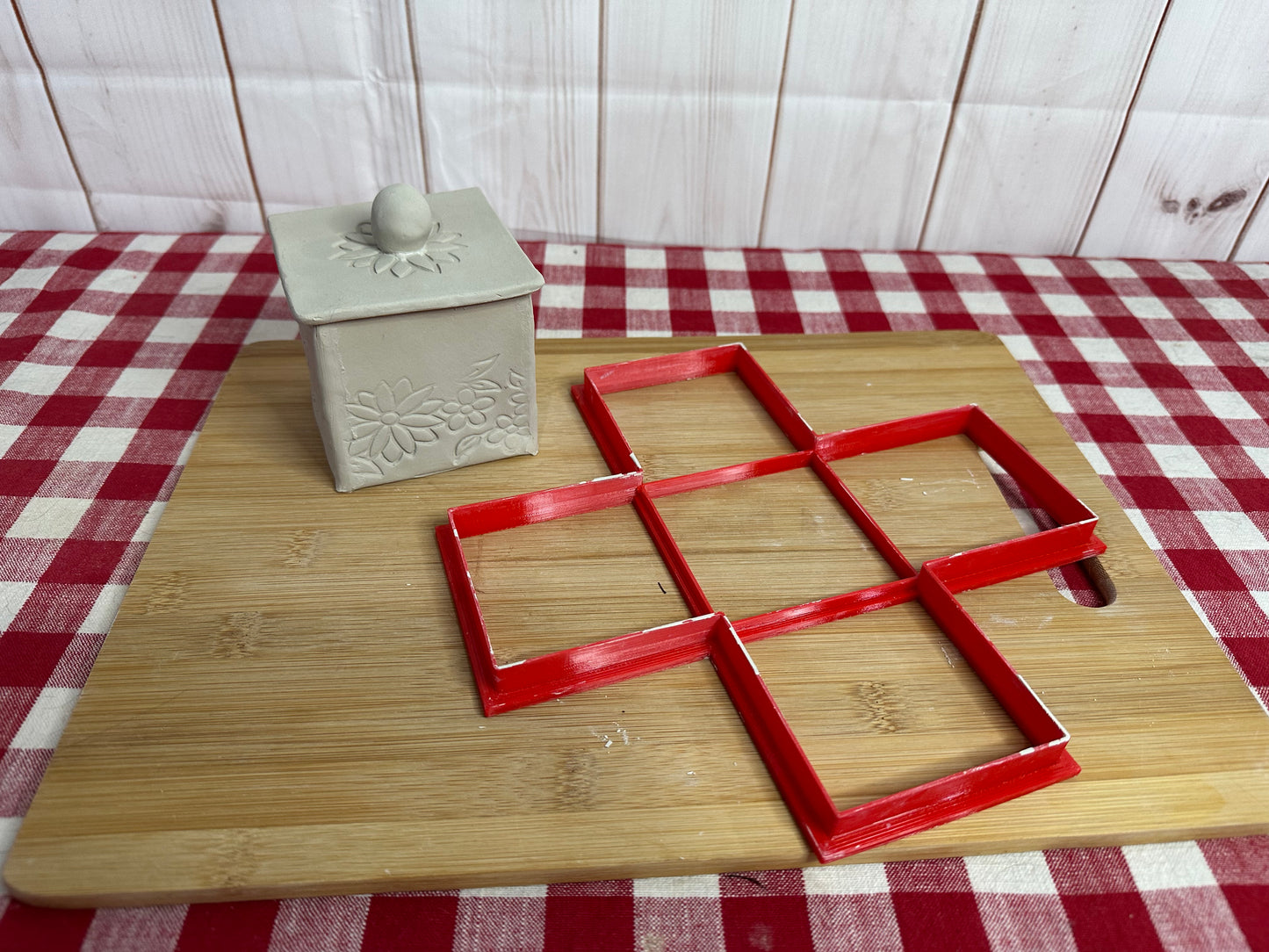 Square Cube Box Template Clay Cutter - multiple sizes, each or set
