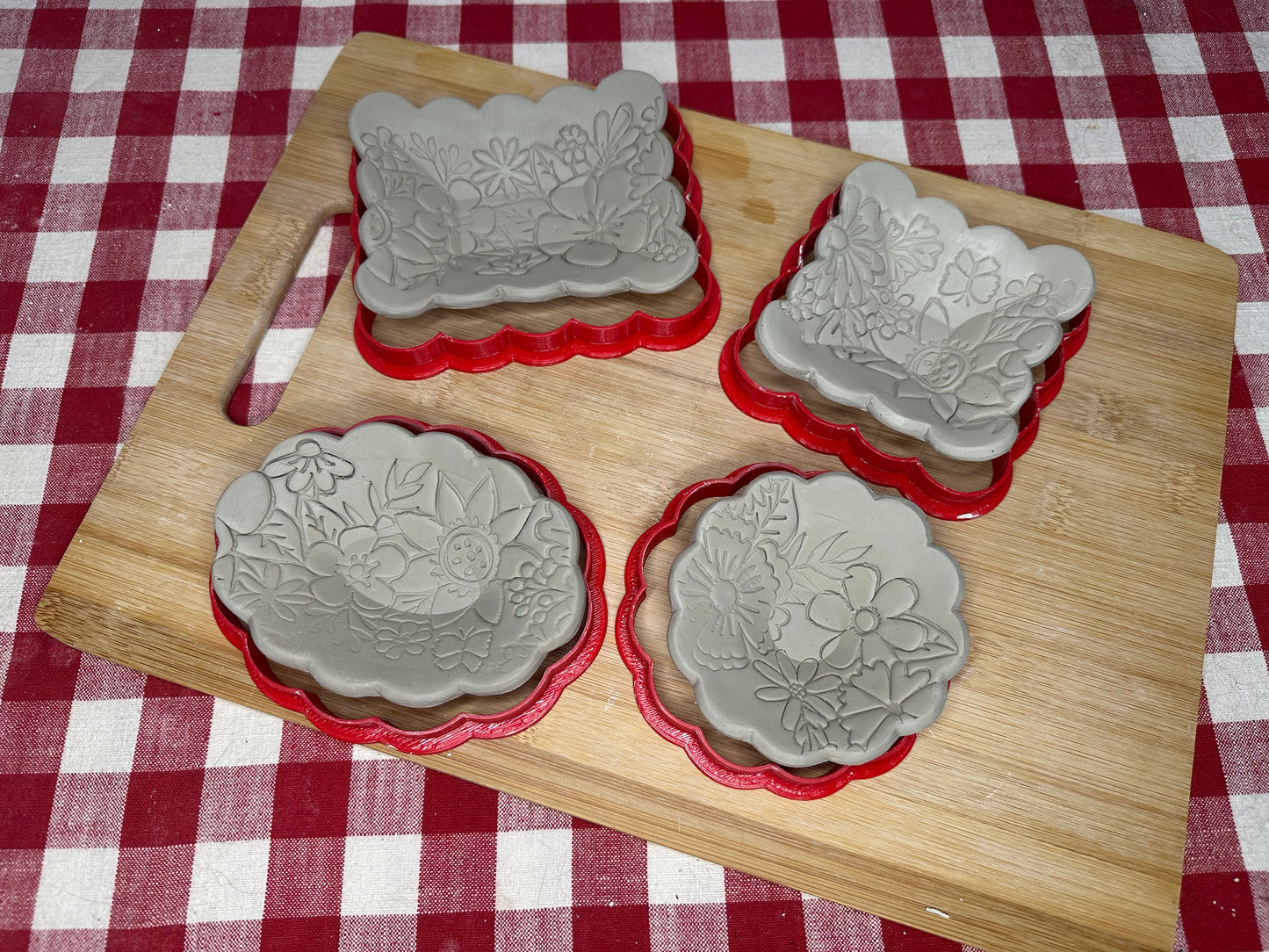 NEW Scalloped Edge Clay Cutters to match GR Pottery Forms "Super Cuties", set or individually