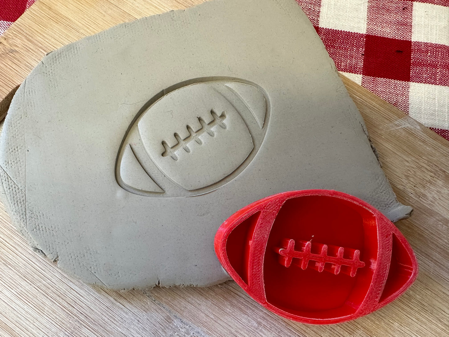 Football Pottery Stamp - Plastic 3D printed, multiple sizes available