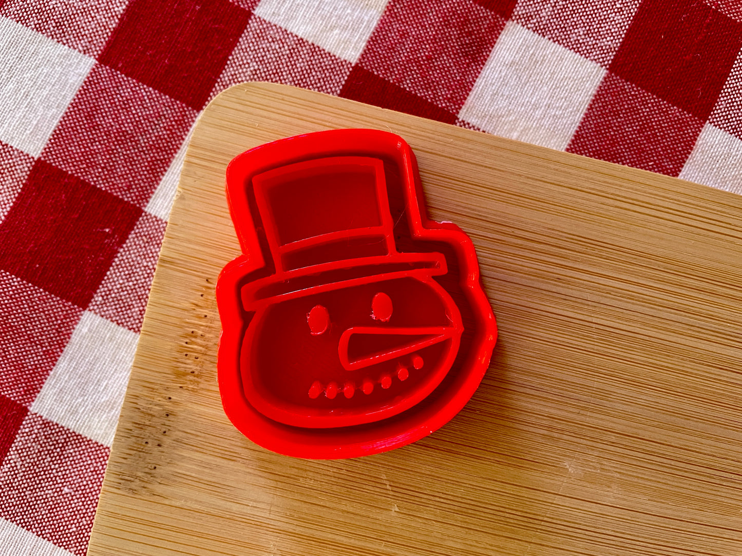 Snowman - Stamp with Optional Cookie Cutter - July 2025 - Christmas in July Themed Mystery Box, multiple sizes available