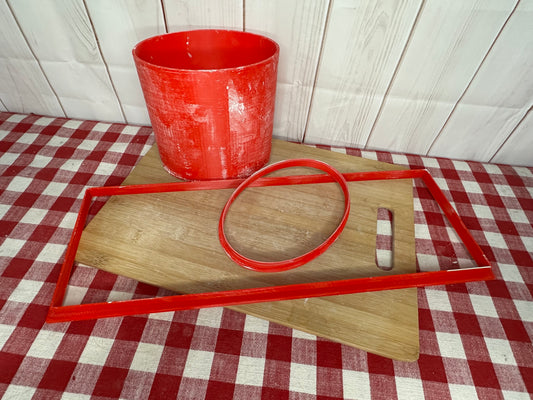 Utensil Holder Oval Template Clay Cutters and Form - Formed finished size 4 1/2" x 6 1/2" base x 6 1/2" tall, Each or Set