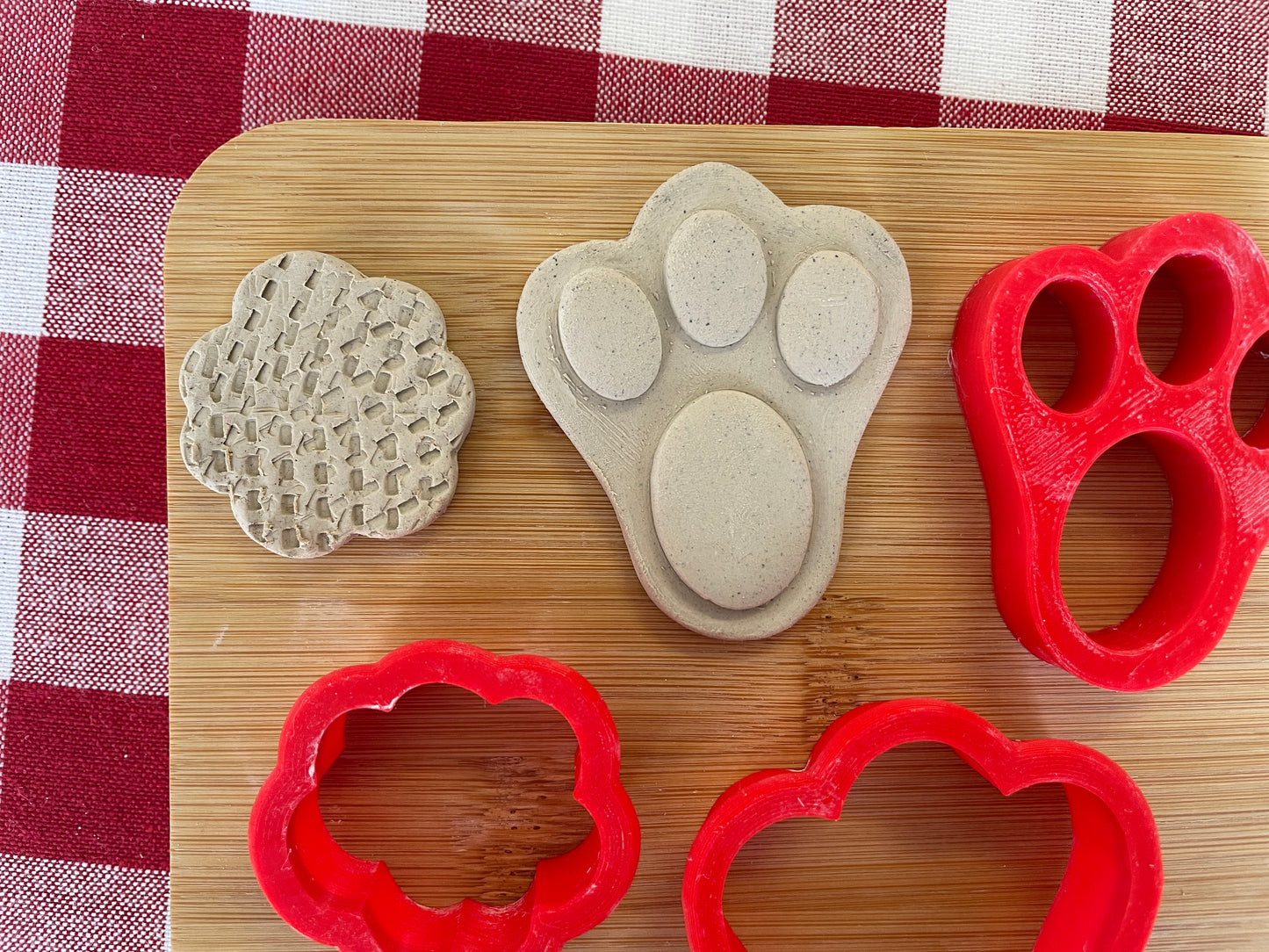 Bunny Foot stamp, Bunny Foot Cutter and Bunny Tail Cutter pottery stamps - February 2026 Easter Themed Mystery Box, sold individually or as set