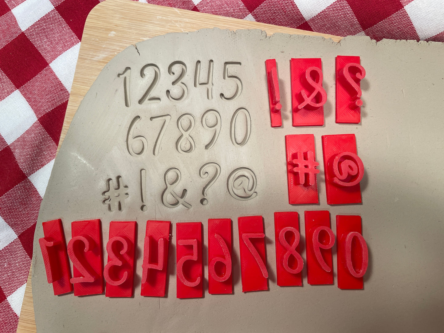 Alphabet Pottery Stamp Set - Garden Font, alphabet and/or numbers, matches Veggie stake words