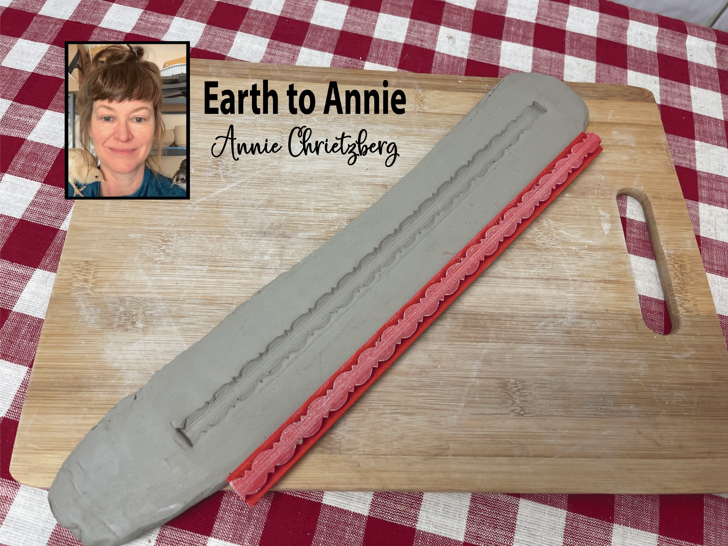 Motif Stick, Scallop 1 design - Ornate texture trim border tool - Earth to Annie - Annie Chrietzberg collaboration