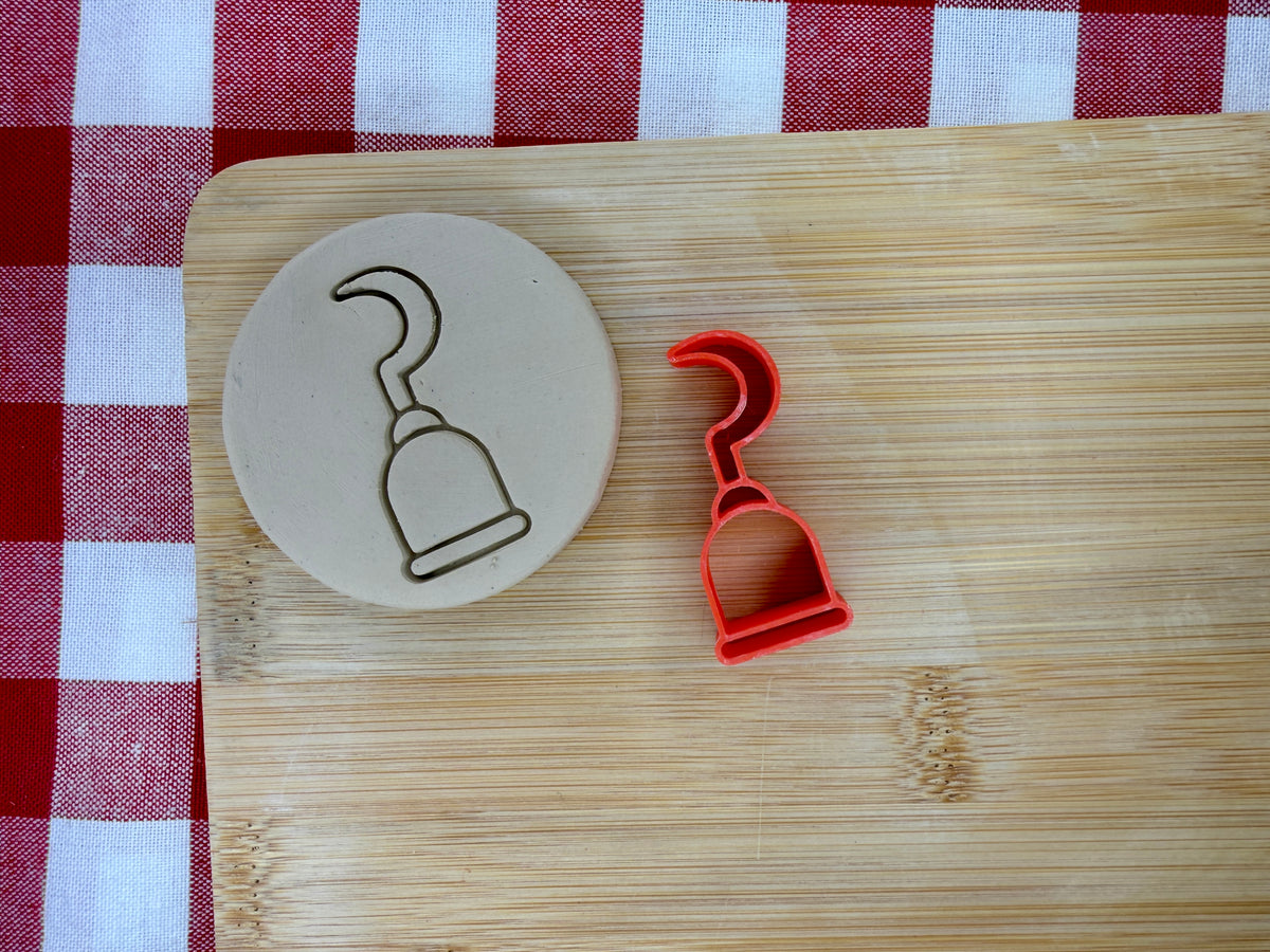 Pirate Hook Pottery Stamp - August 2026 - Pirate Themed Mystery Box, multiple sizes available