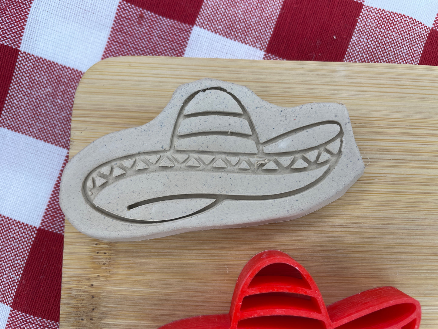 Sombrero Mexican Hat 2 Pottery Stamp - Fiesta Party themed April 2025 Mystery Box, multiple sizes available