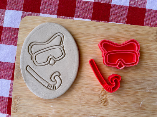 Mask and Snorkel Pottery Stamps - April 2026 - Beach Themed Mystery Box, multiple sizes available, each or set