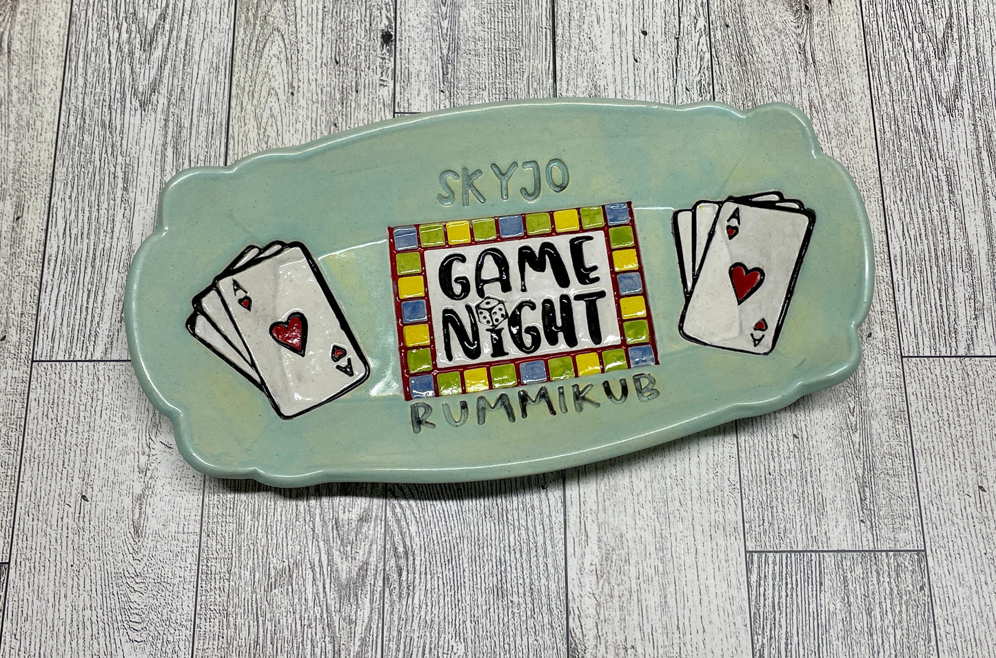 "Game Night" word stamp - September 2024 mystery box, plastic 3D printed, multiple sized available