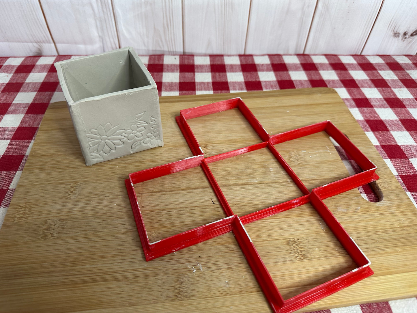 Square Cube Box Template Clay Cutter - multiple sizes, each or set