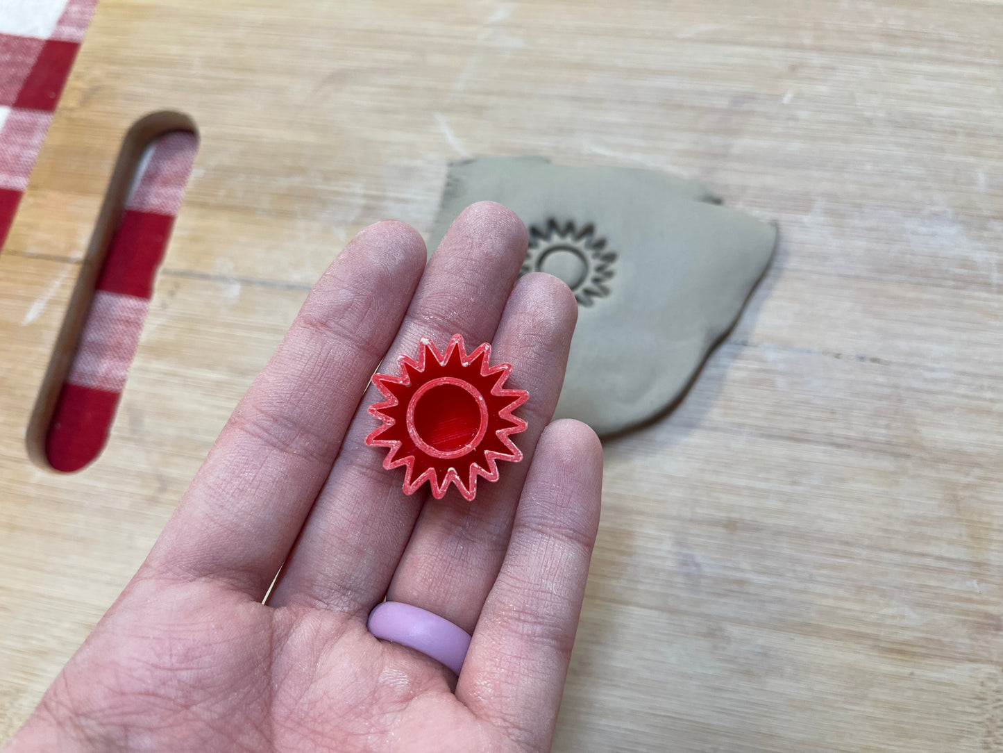 Sun Mini stamp - July 2021 stamp of the month, plastic 3D printed, multiple sizes
