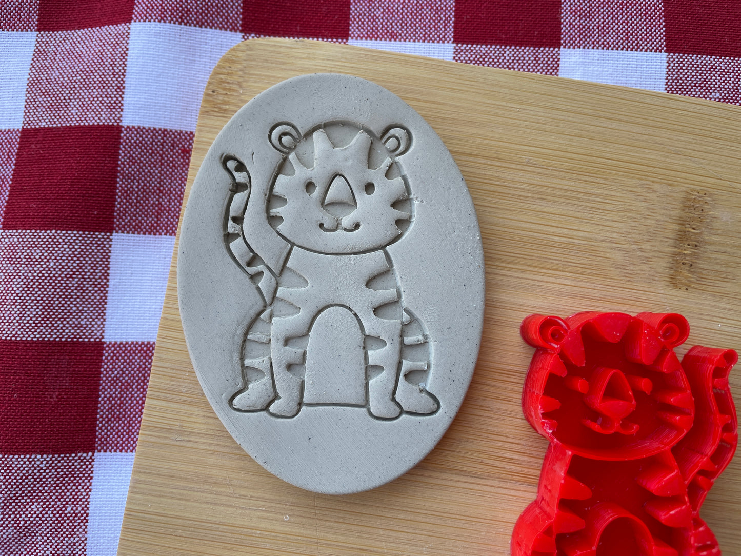 Tiger stamp, from the October 2024 Jungle Safari theme mystery box - multiple sizes available, 3D printed