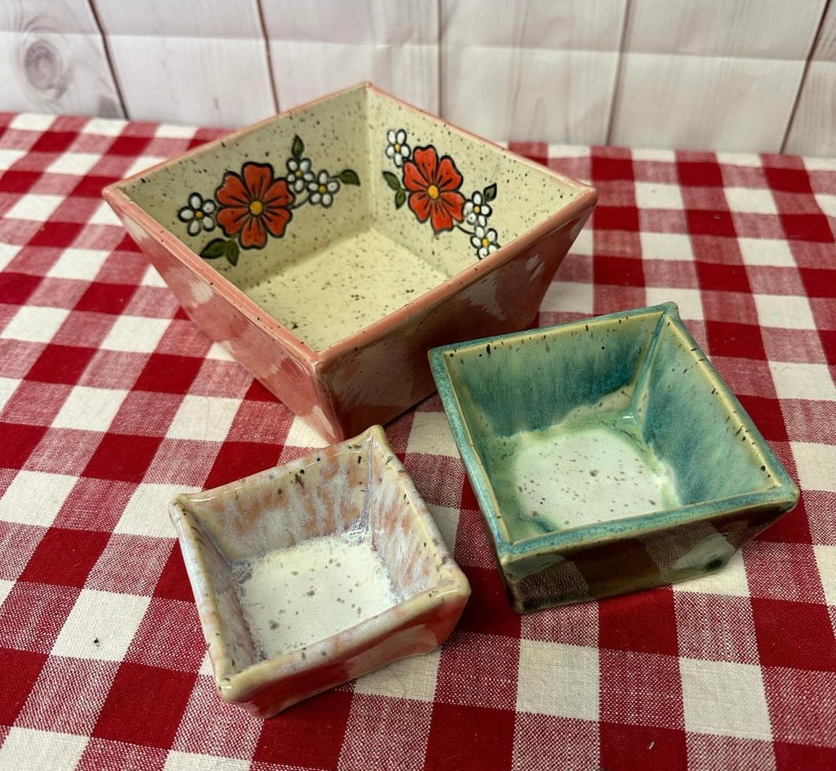 Square Bowl Template Clay Cutter - multiple sizes, each or set