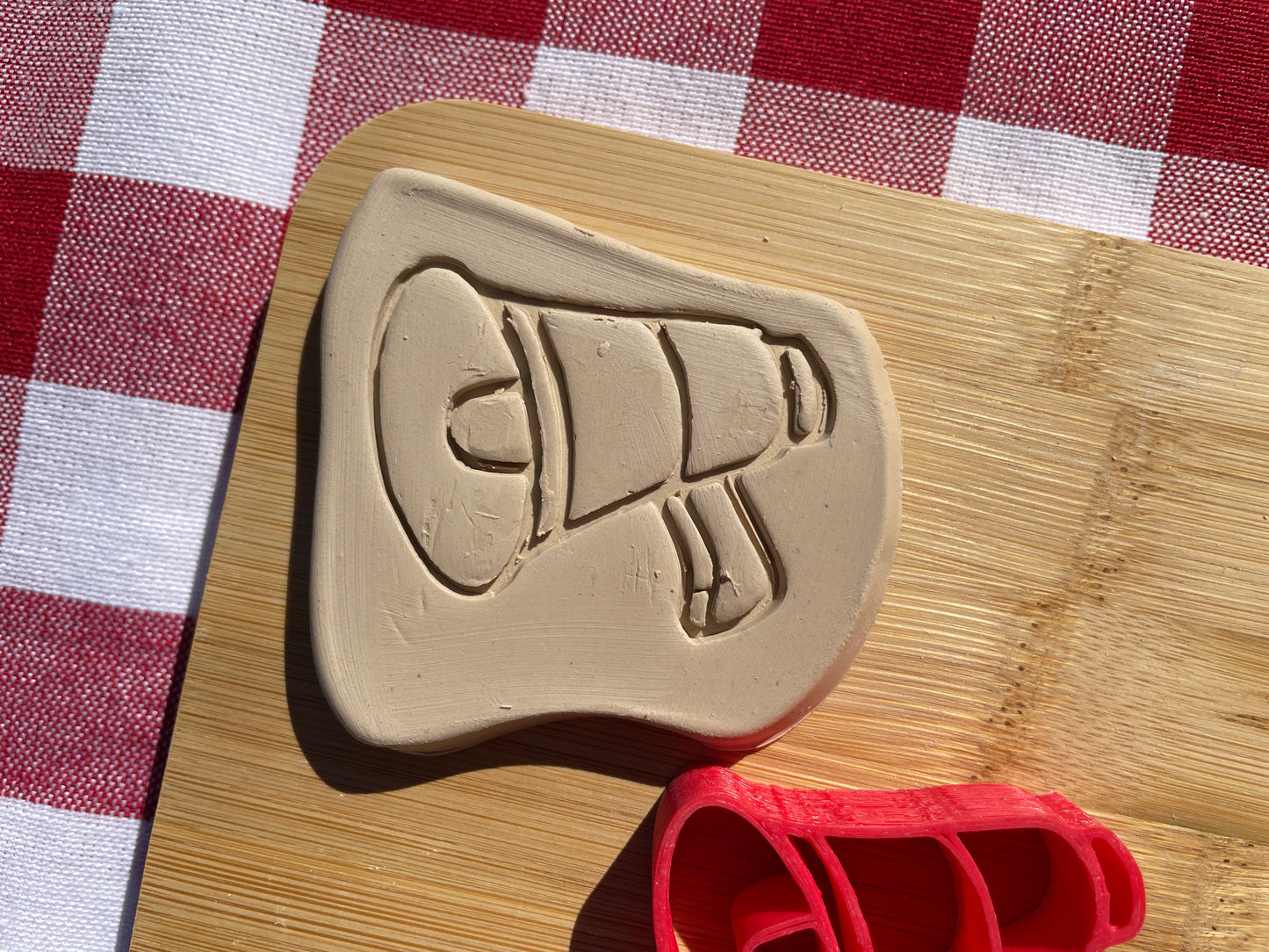 Bullhorn Pottery Stamp - First Responders themed November 2024 Mystery Box, multiple sizes available