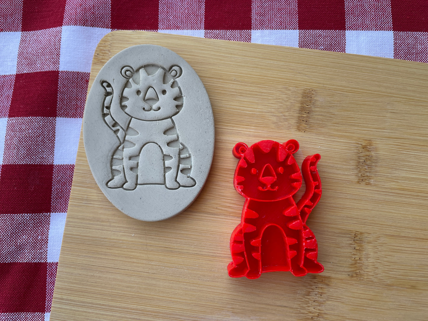 Tiger stamp, from the October 2024 Jungle Safari theme mystery box - multiple sizes available, 3D printed