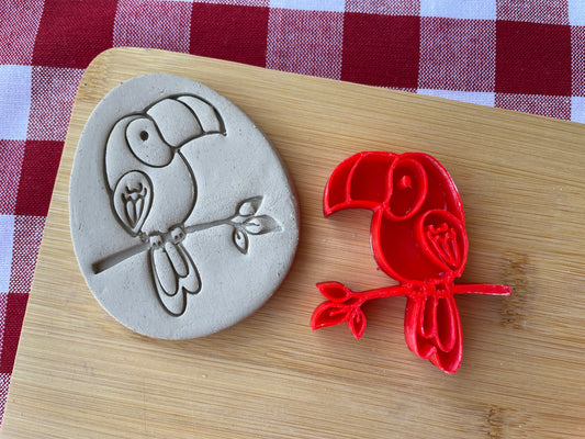 Toucan Bird stamp, from the October 2024 Jungle Safari theme mystery box - multiple sizes available, 3D printed