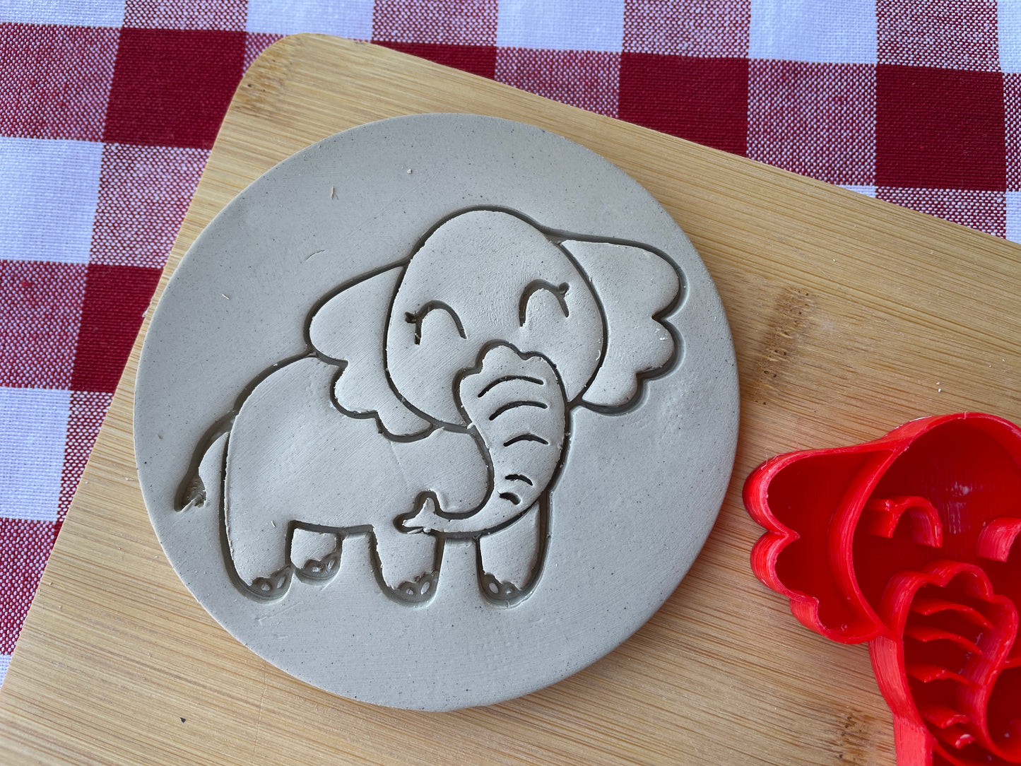 Elephant stamp, from the October 2024 Jungle Safari theme mystery box - multiple sizes available, 3D printed