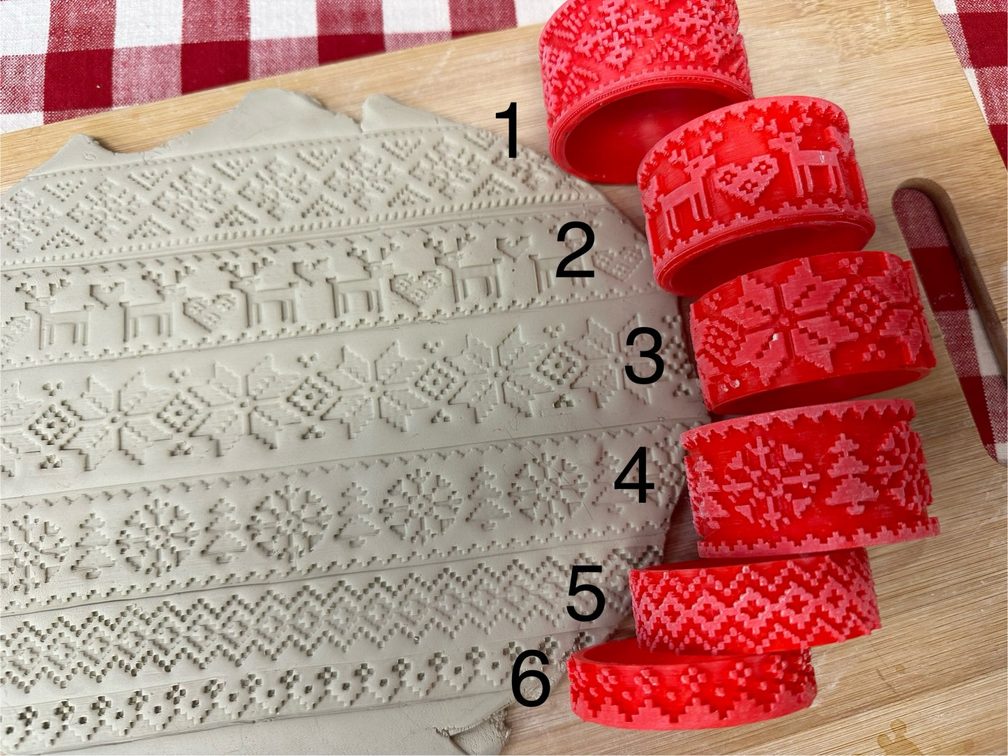 Sweater Texture Rollers - 6 designs, Sweater Stamp Series, Available as a set or each