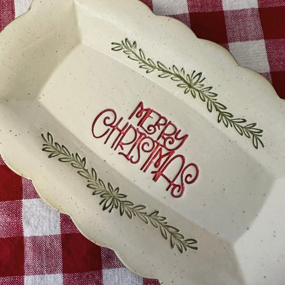 Christmas casual "Merry Christmas" word stamp - plastic 3D printed, multiple sizes