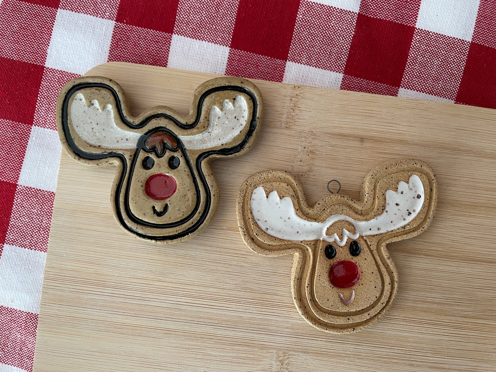 Pottery Stamp, Christmas Gingerbread Cookies various designs, with optional cookie cutter ornament multiple sizes