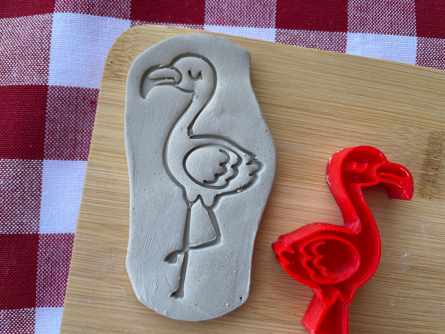 Flamingo stamp, from the October 2024 Jungle Safari themed mystery box - multiple sizes available, 3D printed